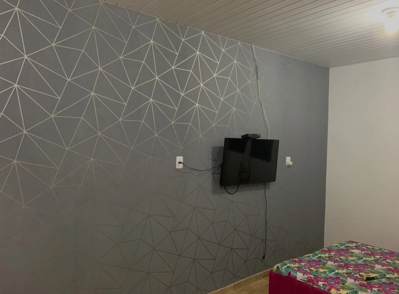 Residential wallpaper installation in Atlanta living room