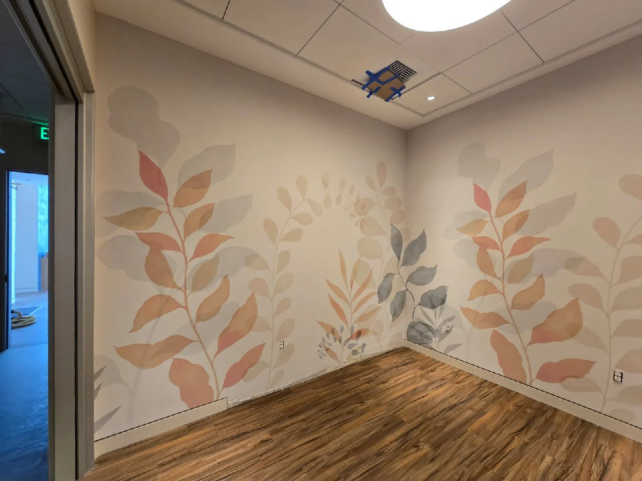 Wallpaper design in Sandy Springs home