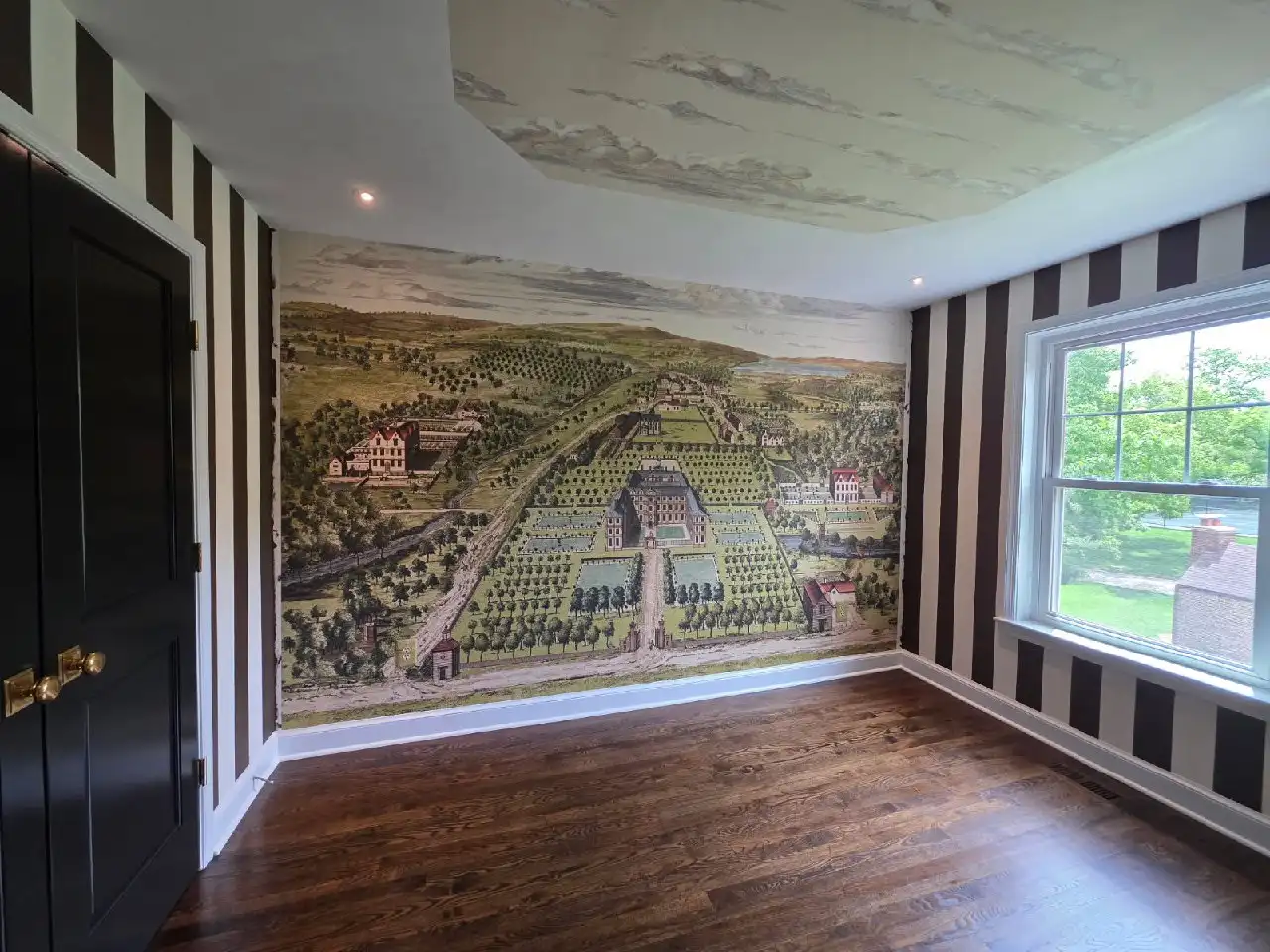 Commercial wallpaper installation service in Piedmont Heights, Atlanta